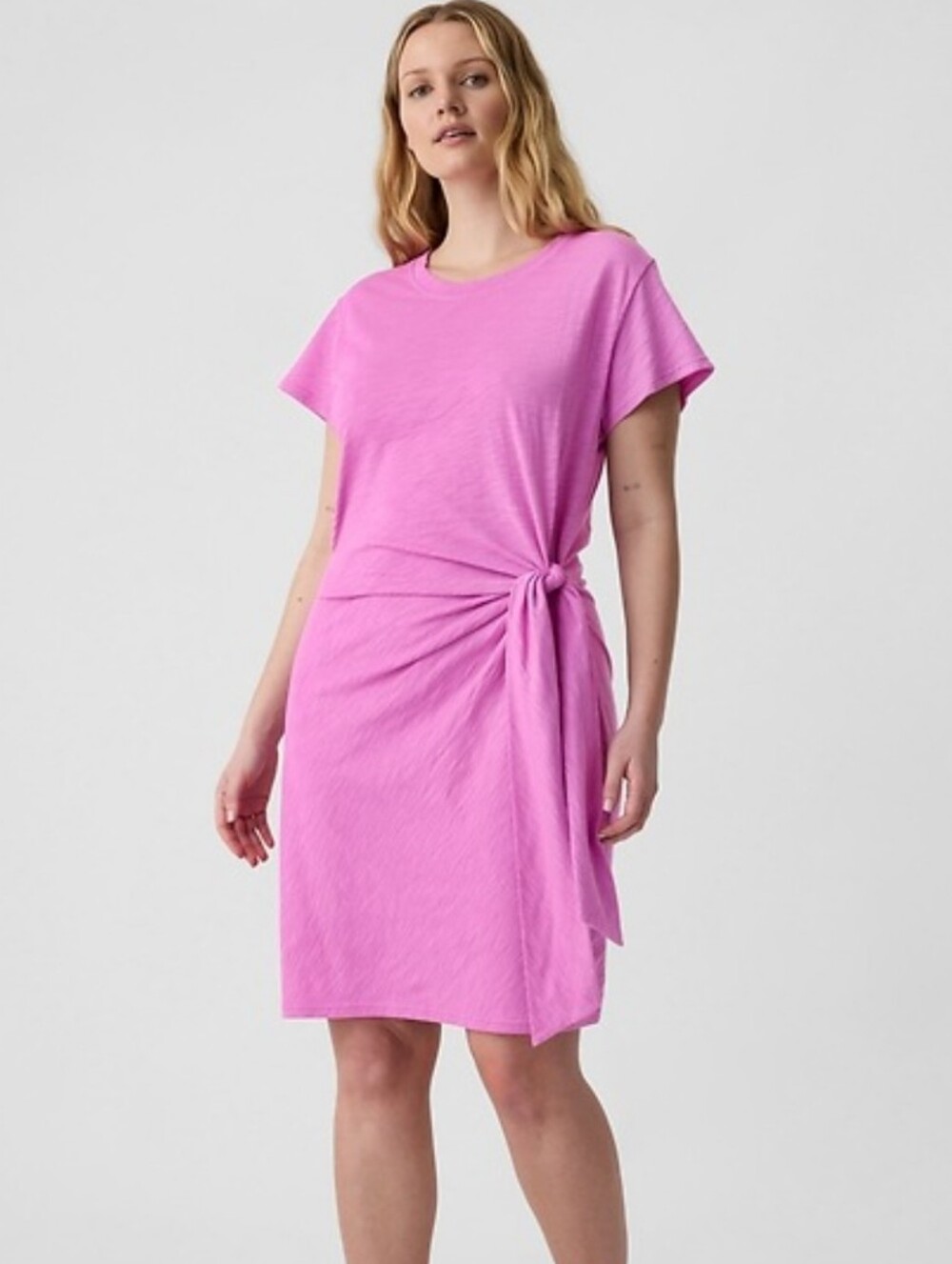 GAP Lilac Sarong Crewneck Short Sleeve T-shirt Summer Dress Large